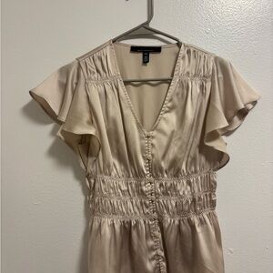 White House Black Market Cream Blouse